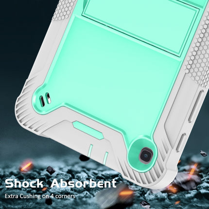 For Samsung Galaxy Tab A 8.4(2020) Silicone + PC Shockproof Protective Case with Holder(Gray + Green)-garmade.com