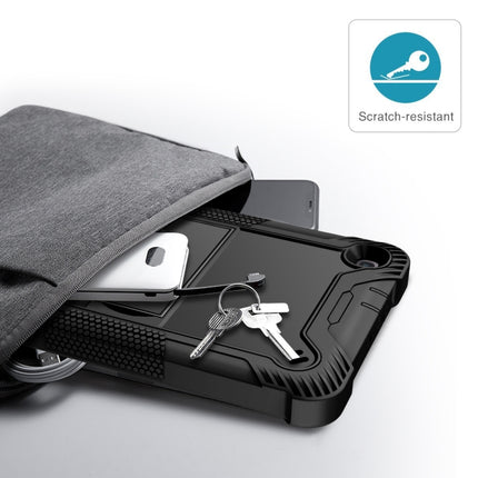 For Samsung Galaxy Tab A 8.4(2020) Silicone + PC Shockproof Protective Case with Holder(Black)-garmade.com