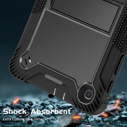 For Samsung Galaxy Tab A 8.4(2020) Silicone + PC Shockproof Protective Case with Holder(Black)-garmade.com