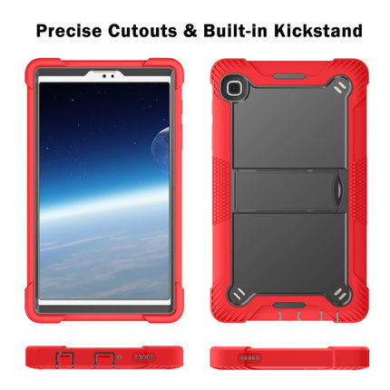 For Samsung Galaxy Tab A7 Lite T225/T220 Silicone + PC Shockproof Protective Case with Holder(Red + Black)-garmade.com