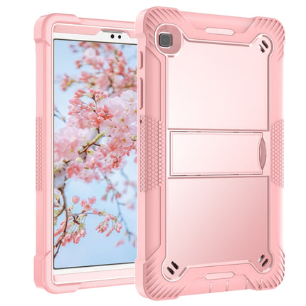 For Samsung Galaxy Tab A7 Lite T225/T220 Silicone + PC Shockproof Protective Case with Holder(Rose Gold)-garmade.com