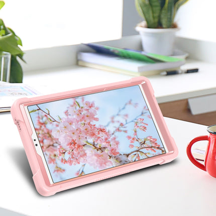 For Samsung Galaxy Tab A7 Lite T225/T220 Silicone + PC Shockproof Protective Case with Holder(Rose Gold)-garmade.com