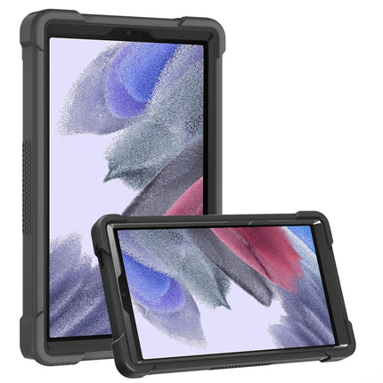 For Samsung Galaxy Tab A7 Lite T225/T220 Silicone + PC Shockproof Protective Case with Holder(Black)-garmade.com