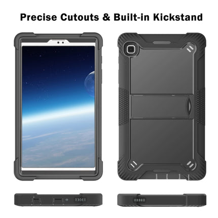 For Samsung Galaxy Tab A7 Lite T225/T220 Silicone + PC Shockproof Protective Case with Holder(Black)-garmade.com