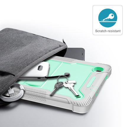 For Samsung Galaxy Tab S6 Lite Silicone + PC Shockproof Protective Case with Holder(Gray + Green)-garmade.com
