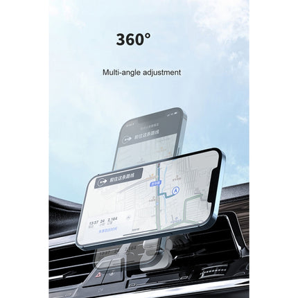 adj-987 15W Magsafe Magnetic Car Air Outlet Wireless Charger with LED Indicator(Black)-garmade.com