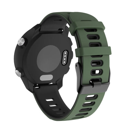 22mm For Xiaomi Haylou RT RS3 LS04 / LS05S Universal Two-color Silicone Replacement Strap Watchband(Army Green Black)-garmade.com