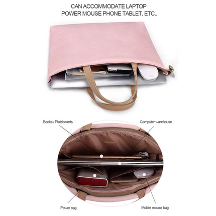 ST05SDZ Lightweight Notebook Laptop Bag with Detachable Shoulder Strap, Size:13.3 inch(Pink)-garmade.com