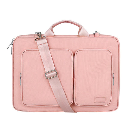 ST11 Polyester Thickened Laptop Bag with Detachable Shoulder Strap, Size:13.3 inch(Pink)-garmade.com