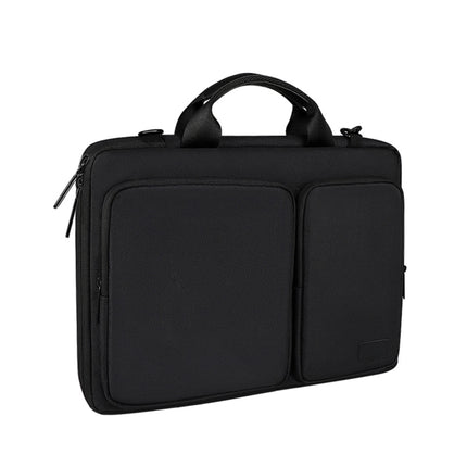 ST11 Polyester Thickened Laptop Bag with Detachable Shoulder Strap, Size:14.1-15.4 inch(Black)-garmade.com