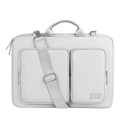 ST11 Polyester Thickened Laptop Bag with Detachable Shoulder Strap, Size:14.1-15.4 inch(Silver Gray)-garmade.com