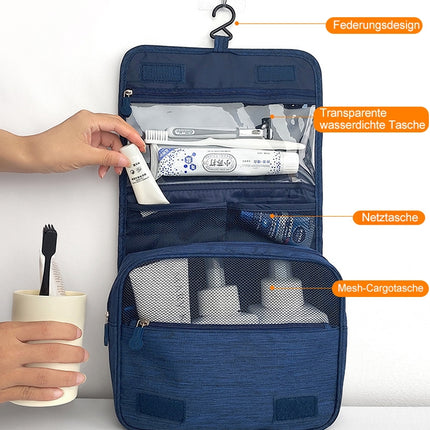 Multifunctional Portable Hook Type Travel Wash Storage Bag Cosmetic Bag(Navy Blue)-garmade.com