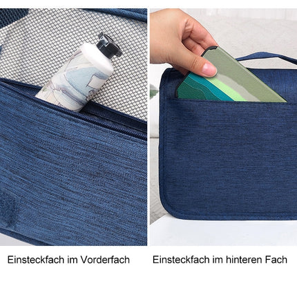 Multifunctional Portable Hook Type Travel Wash Storage Bag Cosmetic Bag(Navy Blue)-garmade.com