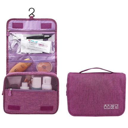 Multifunctional Portable Hook Type Travel Wash Storage Bag Cosmetic Bag(Purple)-garmade.com