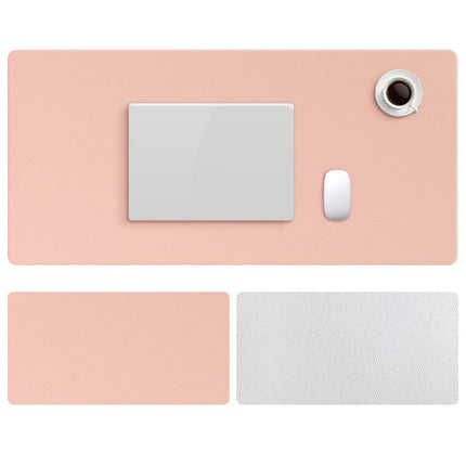 ZD02 Double-sided PU Mouse Pad Table Mat, Size: 100 x 44cm(Pink+Silver)-garmade.com