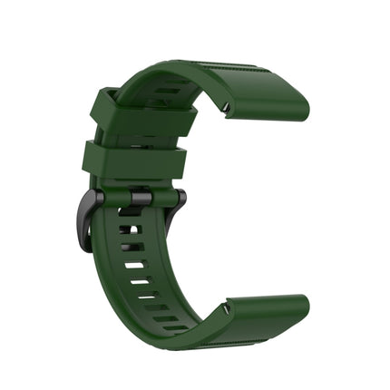 For Garmin Fenix 6 22mm Smart Watch Quick Release Silicon Wrist Strap Watchband(Army Green)-garmade.com