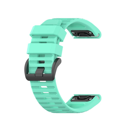 For Garmin Fenix 6 22mm Smart Watch Quick Release Silicon Wrist Strap Watchband(Lake Blue)-garmade.com