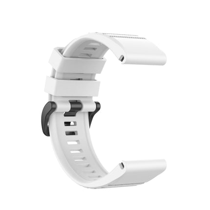 For Garmin Fenix 6 22mm Smart Watch Quick Release Silicon Wrist Strap Watchband(White)-garmade.com