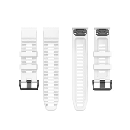 For Garmin Fenix 6 22mm Smart Watch Quick Release Silicon Wrist Strap Watchband(White)-garmade.com