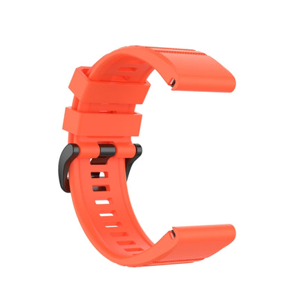 For Garmin Fenix 6 22mm Smart Watch Quick Release Silicon Wrist Strap Watchband(Coral Red)-garmade.com