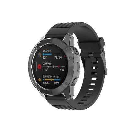 For Garmin Fenix 6 / 6 Pro Smart Watch Half Coverage TPU Protective Case(Transparent)-garmade.com