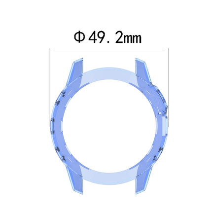 For Garmin Fenix 6 / 6 Pro Smart Watch Half Coverage TPU Protective Case(Transparent Blue)-garmade.com