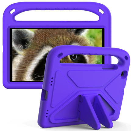 For Samsung Galaxy Tab A 8.0 2019 SM-T290 / SM-T295 Handle Portable EVA Shockproof Anti Falling Protective Case with Triangle Holder(Purple)-garmade.com