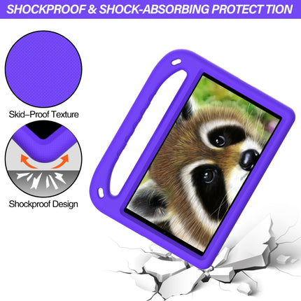 For Samsung Galaxy Tab A 8.0 2019 SM-T290 / SM-T295 Handle Portable EVA Shockproof Anti Falling Protective Case with Triangle Holder(Purple)-garmade.com