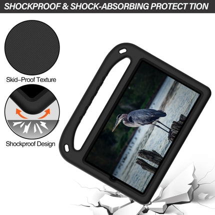 For Samsung Galaxy Tab A 8.4 2020 SM-T307U Handle Portable EVA Shockproof Anti Falling Protective Case with Triangle Holder(Black)-garmade.com