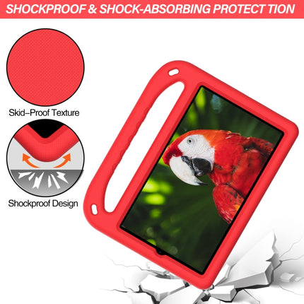 For Samsung Galaxy Tab A 8.4 2020 SM-T307U Handle Portable EVA Shockproof Anti Falling Protective Case with Triangle Holder(Red)-garmade.com