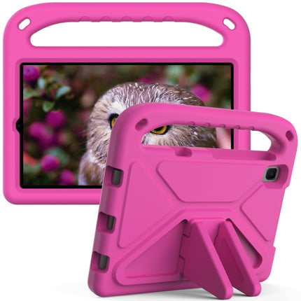 For Samsung Galaxy Tab A 8.4 2020 SM-T307U Handle Portable EVA Shockproof Anti Falling Protective Case with Triangle Holder(Rose Red)-garmade.com