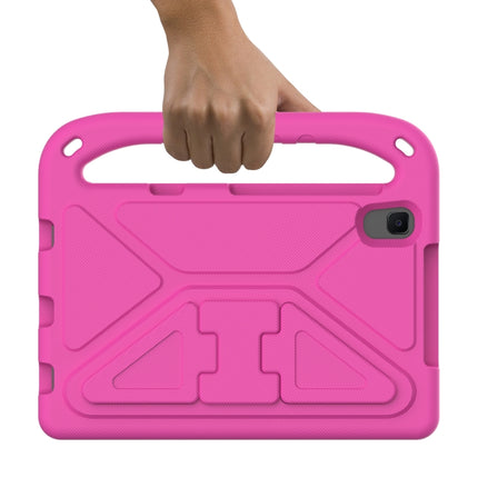 For Samsung Galaxy Tab A 8.4 2020 SM-T307U Handle Portable EVA Shockproof Anti Falling Protective Case with Triangle Holder(Rose Red)-garmade.com