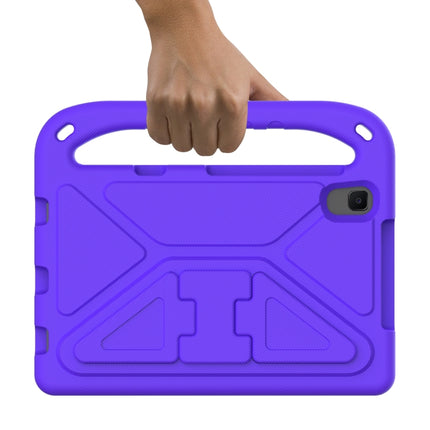 For Samsung Galaxy Tab A 8.4 2020 SM-T307U Handle Portable EVA Shockproof Anti Falling Protective Case with Triangle Holder(Purple)-garmade.com