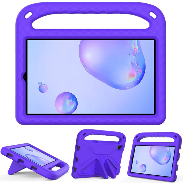 For Samsung Galaxy Tab A 8.4 2020 SM-T307U Handle Portable EVA Shockproof Anti Falling Protective Case with Triangle Holder(Purple)-garmade.com