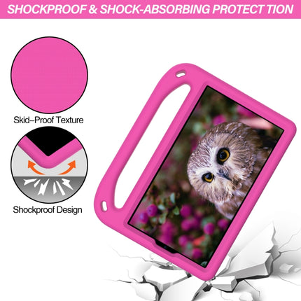 For Samsung Galaxy Tab A7 Lite 8.7 SM-T220 / SM-T225 Handle Portable EVA Shockproof Anti Falling Protective Case with Triangle Holder(Rose Red)-garmade.com
