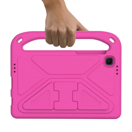 For Samsung Galaxy Tab A7 Lite 8.7 SM-T220 / SM-T225 Handle Portable EVA Shockproof Anti Falling Protective Case with Triangle Holder(Rose Red)-garmade.com