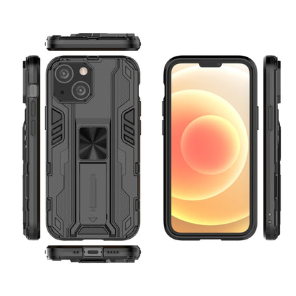 Supersonic PC + TPU Shock-proof Protective Case with Holder For iPhone 13 mini(Black)-garmade.com