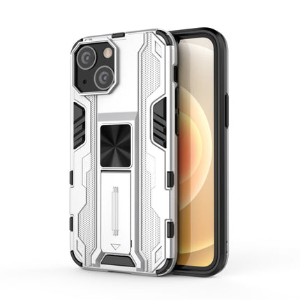 Supersonic PC + TPU Shock-proof Protective Case with Holder For iPhone 13 mini(Silver)-garmade.com