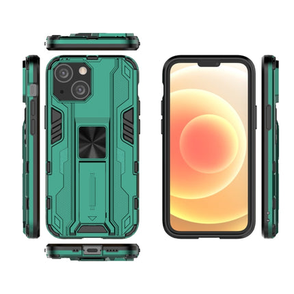 Supersonic PC + TPU Shock-proof Protective Case with Holder For iPhone 13 mini(Green)-garmade.com