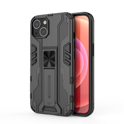 Supersonic PC + TPU Shock-proof Protective Case with Holder For iPhone 13(Black)-garmade.com