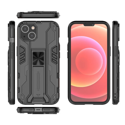 Supersonic PC + TPU Shock-proof Protective Case with Holder For iPhone 13(Black)-garmade.com