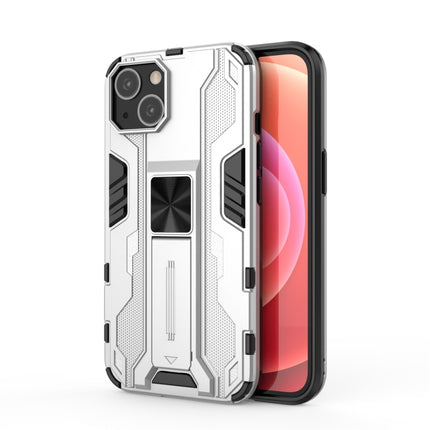 Supersonic PC + TPU Shock-proof Protective Case with Holder For iPhone 13(Silver)-garmade.com