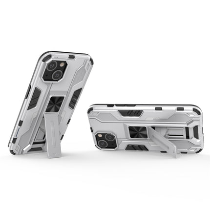 Supersonic PC + TPU Shock-proof Protective Case with Holder For iPhone 13(Silver)-garmade.com