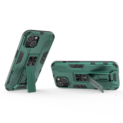 Supersonic PC + TPU Shock-proof Protective Case with Holder For iPhone 13(Green)-garmade.com