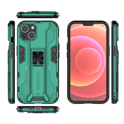 Supersonic PC + TPU Shock-proof Protective Case with Holder For iPhone 13(Green)-garmade.com