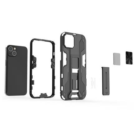 Supersonic PC + TPU Shock-proof Protective Case with Holder For iPhone 13(Grey)-garmade.com