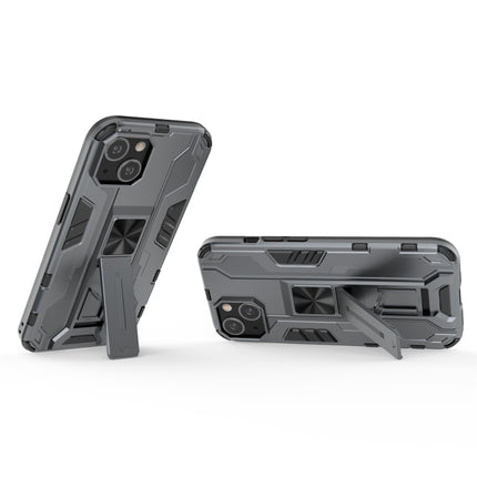 Supersonic PC + TPU Shock-proof Protective Case with Holder For iPhone 13(Grey)-garmade.com