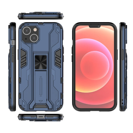 Supersonic PC + TPU Shock-proof Protective Case with Holder For iPhone 13(Blue)-garmade.com