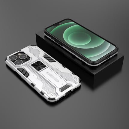 Supersonic PC + TPU Shock-proof Protective Case with Holder For iPhone 13 Pro(Silver)-garmade.com