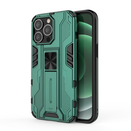 Supersonic PC + TPU Shock-proof Protective Case with Holder For iPhone 13 Pro(Green)-garmade.com